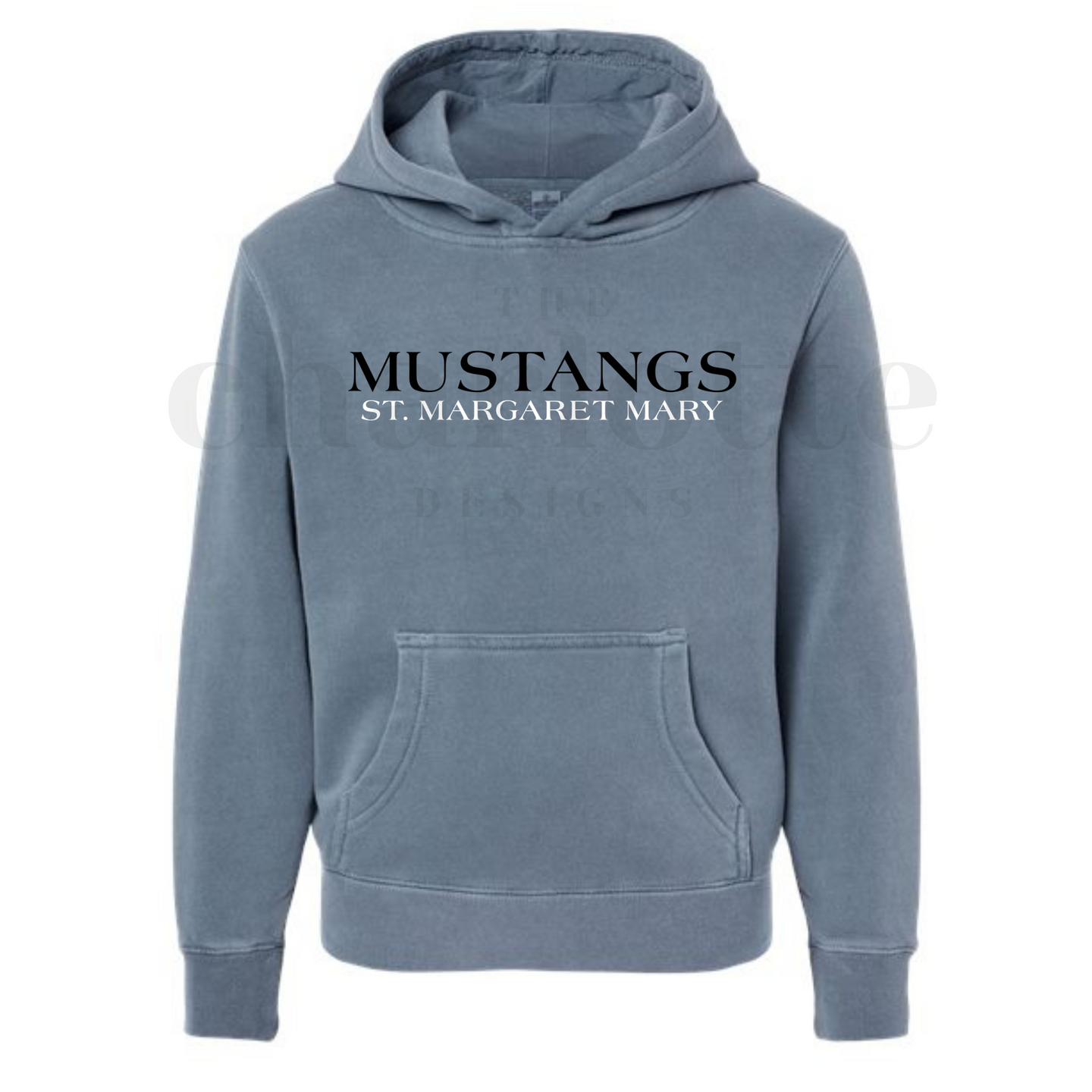 Youth Mustangs SMM Garment dyed Hoodie